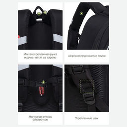 RAz-087-3 new Рюкзак школьный с картхолдером на держателе - Grizzly фото 41