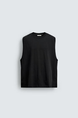 CAMISETA TANK LAVADA / Negro - Zara фото 6