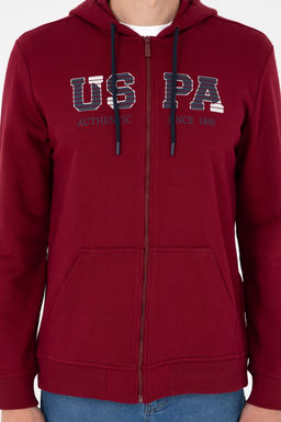 Мужской бордовый вязаный кардиган - U.s. polo assn фото 6