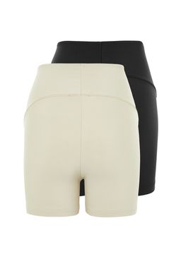 Siyah-Tas 2li Paket Toparlay?c? Orme Spor Sort/K?sa Tayt TWOSS21SR0698