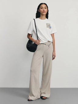 Футболка из хлопка с нашивками / Zarina  фото 2