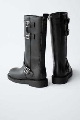 BIKER KNEE-HIGH BOOTS - Zara фото 8