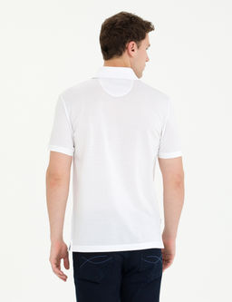 Beyaz Slim Fit Merserize Ti__rt