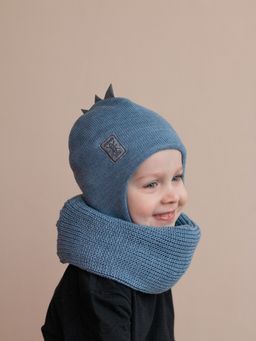 Шапка весенняя/осенняя вязаная (Деним) ОРЕО