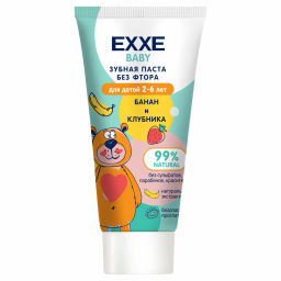 EXXE Hello з/паста Детская 50мл "Банан и клубника" (2-6 лет)