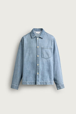 CAMISA DENIM BOXY FIT / Azul medio - Zara фото 7
