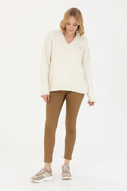 Женские брюки из плотной ткани светло-хаки - U.s. polo assn фото 15