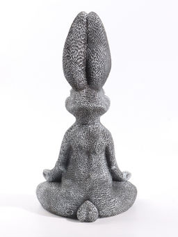 Фигурка декоративная «Медитирующий заяц», 18×24×44 см, серый