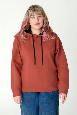 Арт. 15115 Худи женское с капюшоном 46-54 (5 шт) Цвет:терракотовый - Калинка фото 10