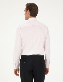 A__k Pembe Slim Fit Uzun Kollu Basic G_mlek