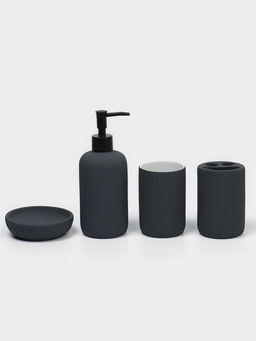Набор для ванной SAVANNA Лайн, 4 предмета, дозатор для мыла, стакан, 2 стакана, мыльница  фото 2
