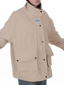 3089 BEIGE Куртка демисезонная женская (100 гр. холлофайбер)
