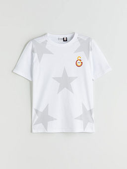 Bisiklet Yaka Galatasaray Bask?l? Erkek ?ocuk Ti??rt