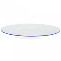 Тарелка мелкая фарфоровая Озеро д200мм, h25мм, гладкий край, отводка краской (Россия)
