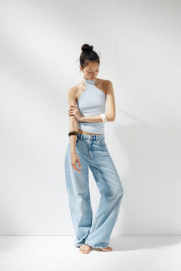 POLYAMIDE HALTER TOP
