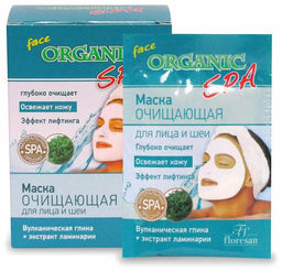 Organic SPA Ф-305 Маска для лица и шеи для глубокого очищения пор 10 шт. по 15 мл./10