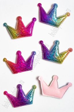 Патч голографик "Корона" 4,5*6,8 см (10 шт) SF-2974, №6