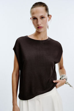 SLEEVELESS RIB KNIT TOP - Zara фото 2
