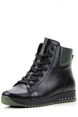 Ботинки 311.omega2bl.black+green/шерсть
