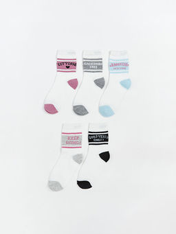 Desenli K?z ?ocuk Soket ?orap 5li