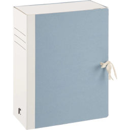 Короб архивный Комус 120мм перепл.картон синий особо прочн с завязками