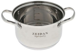 Кастрюля нерж 2,1 л (16 см) ZEIDAN, ст. крыш, 5-ти слойное капс дно, арт. Z-50242