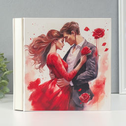 Фотоальбом на 100 фото кожзам 10?15 см Танец любви, в коробке, 4?22?23 см