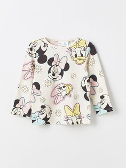 Bisiklet Yaka Uzun Kollu Minnie Mouse Bask?l? K?z Bebek Pijama Tak?m? - Waikiki фото 2