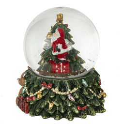 Фигурка декор в стекл шаре "Дед Мороз" (подсвет, 3хLR44), D 6.5 см, L7,5 W7,5 H8,5 см