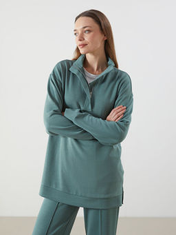 Dik Yaka Kad?n Sweatshirt Tunik