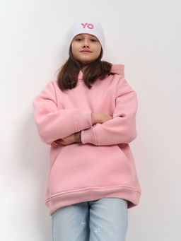 Толстовка с капюшоном для девочки "Basic" розовый