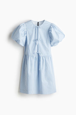 Vestido de popelina con triple lazada