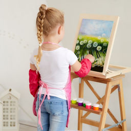 Фартук детский с нарукавниками «Этель» Cute girl, 49×39 см