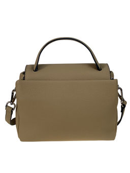 Женская сумка из натуральной кожи цвет бежевый - Greta фото 2