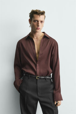 RELAXED FIT 100% SILK SHIRT LIMITED EDITION - Zara фото 2