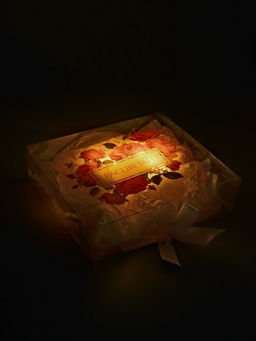 Подарочная коробка с тишью и гирляндой Расцветай, 20 х 18 х 5 см