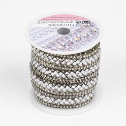 Стразы термоклеевые «Ромбы», 13 мм, 4.5±0.5 м, цвет серебряный