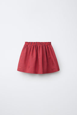 FALDA BERMUDA RAYAS CON MODAL / Rojo - Zara фото 6