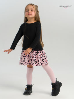 Платье Алиса дл/р черный-нежный леопард - Sovalina фото 3