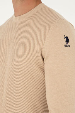 Мужской свитер песочного меланжа - U.s. polo assn фото 7