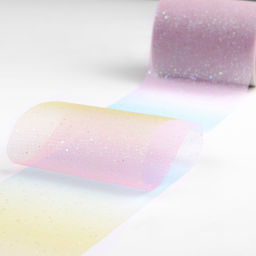 Фатин с глиттером «Радуга», 7.5 см, 9±0.5 м, 11±1 г/м², розовый №1