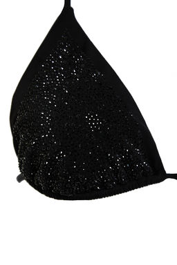 Siyah Tas Bask? Ucgen Kapl? Brazilian Normal Bel Bikini Tak?m? TBESS24BT00131