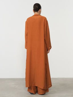 Жакет-кимоно длинный из лиоцелла 42211311 терракот