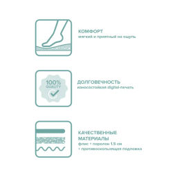 VAL KTR-PF-69 Детский коврик 60*90*1.5 см, мягкая основа, ПУТЕШАСТИКИ, шт
