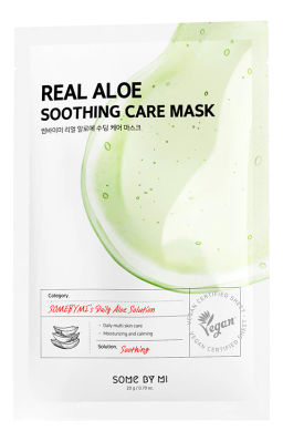 Some By Mi Real Aloe Soothing Care Mask, 20g*1ea - Тканевая маска с алоэ