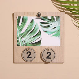 Сувенир вечный календарь, 171717 см, дерево