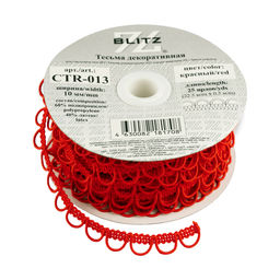 BLITZ тесьма декоративная ПЕТЛИ CTR-013 10 мм 5 22.5 м 0.5 м