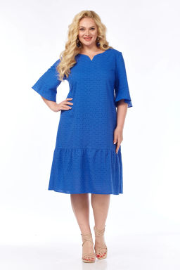 Платье хлопковое из шитья летнее синее - Almond фото 5