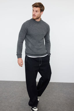 TRENDYOL MAN Tas Slim Dar Kesim Yar?m Bal?kc? Yaka Duz Triko Kazak TMNAW25KZ00002 - Trendyolmilla фото 2