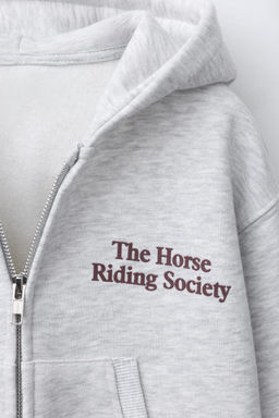 TEXT PRINT ZIP-UP HOODIE - Zara фото 3